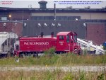 Sw1200, on a leased track in CP's Glendale yard, shuffles carloads of rock salt for repackaging